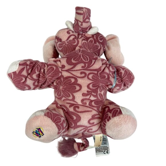 Ganz Webkinz Batik Elephant Plush Toy Pink & White Floral NO CODE - Picture 5 of 9